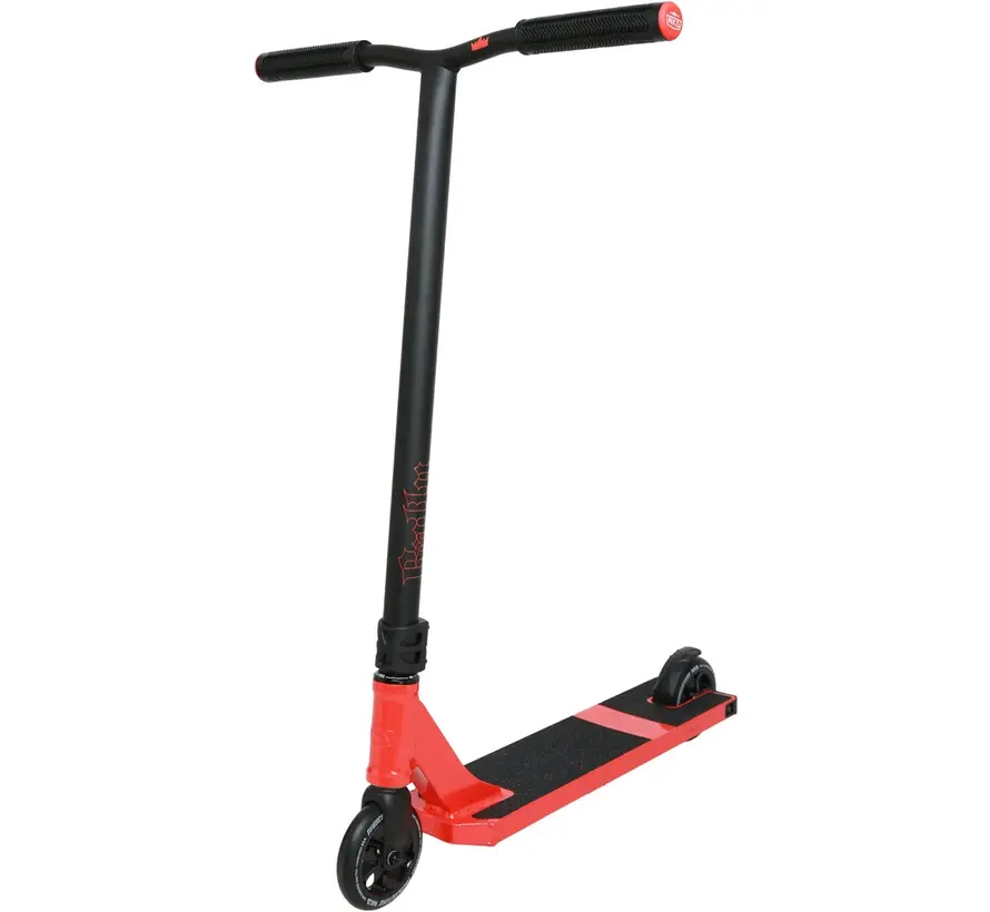 NKD Rally Stunt Scooter Red Freestyle Stunt Scooter with HIC Compression 110mm Aluminum Core Wheels and 85cm Total Height