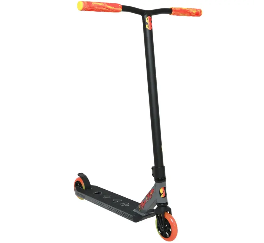 Story High Roller Air Stunt Scooter Grau Professioneller Freestyle-Stunt-Scooter mit großen Rädern und stabilem Park- und Street-Setup