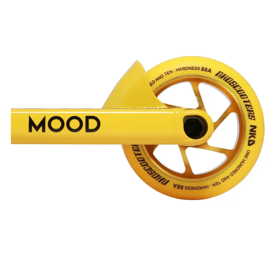 NKD Mood Stunt Scooter Gelber, leichter Freestyle-Stunt-Scooter für Park- und Straßenfahrten mit geschmeidigem Handling