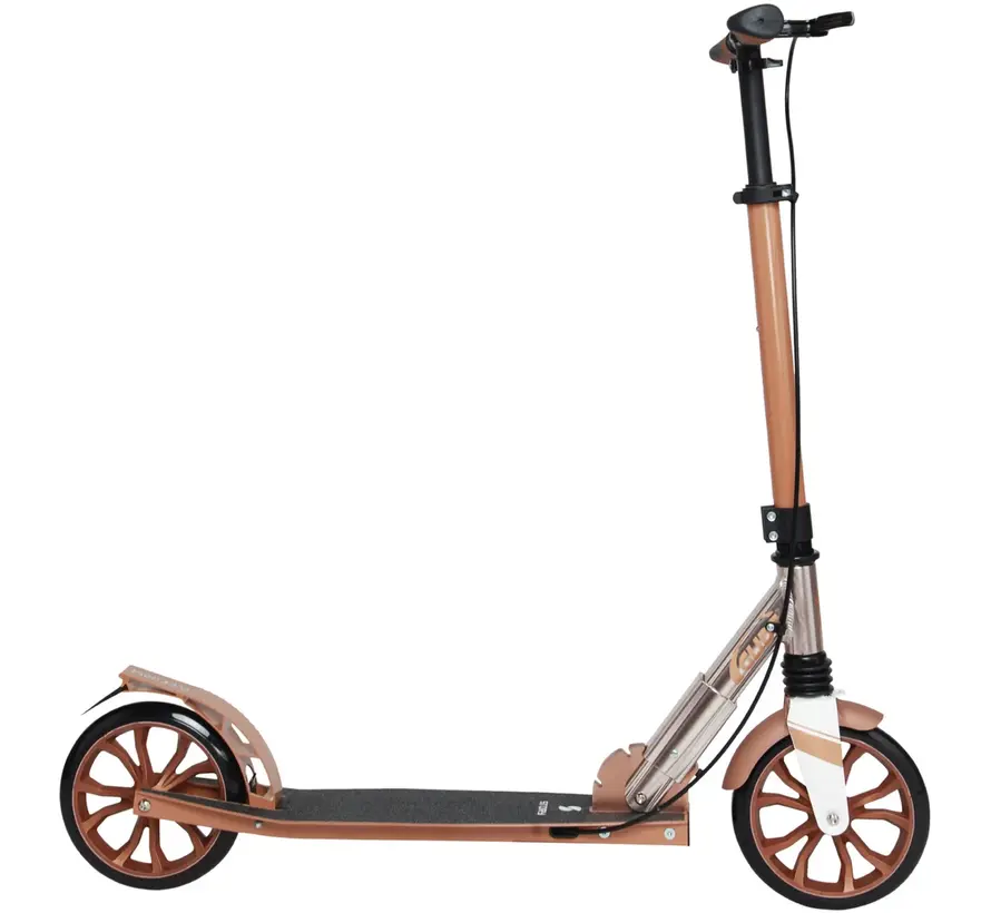 Story GlideX Elite Opvouwbare Transportstep Cream Comfortabele Step met Grote Wielen en Opvouwbaar Design voor Dagelijks Gebruik
