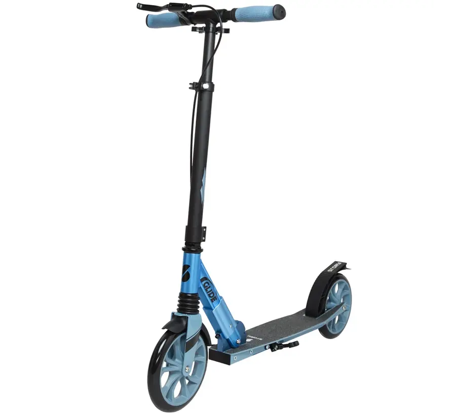 Story GlideX Elite Foldable Transport Scooter Blue Comfortable Scooter with Large Wheels and Foldable Design for Everyday Use