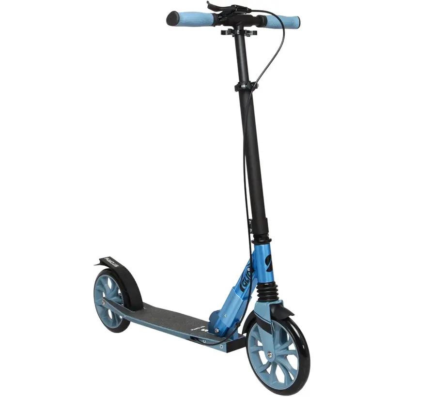 Patinete de transporte plegable Story GlideX Elite azul. Patinete cómodo con ruedas grandes y diseño plegable para uso diario.