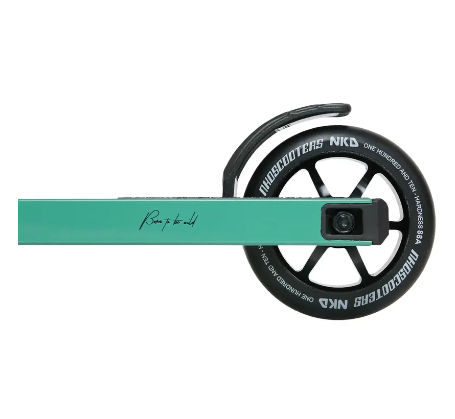 NKD Rally Stunt Scooter Green Lightweight Freestyle Stunt Scooter for Park and Street Riding with Maneuverable Setup