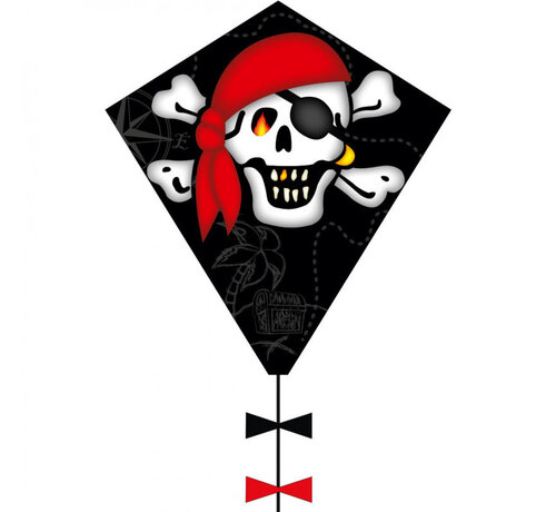 Eddy Cerf-volant Eddy Eco Jolly Roger à longue queue de 50 cm pour enfants