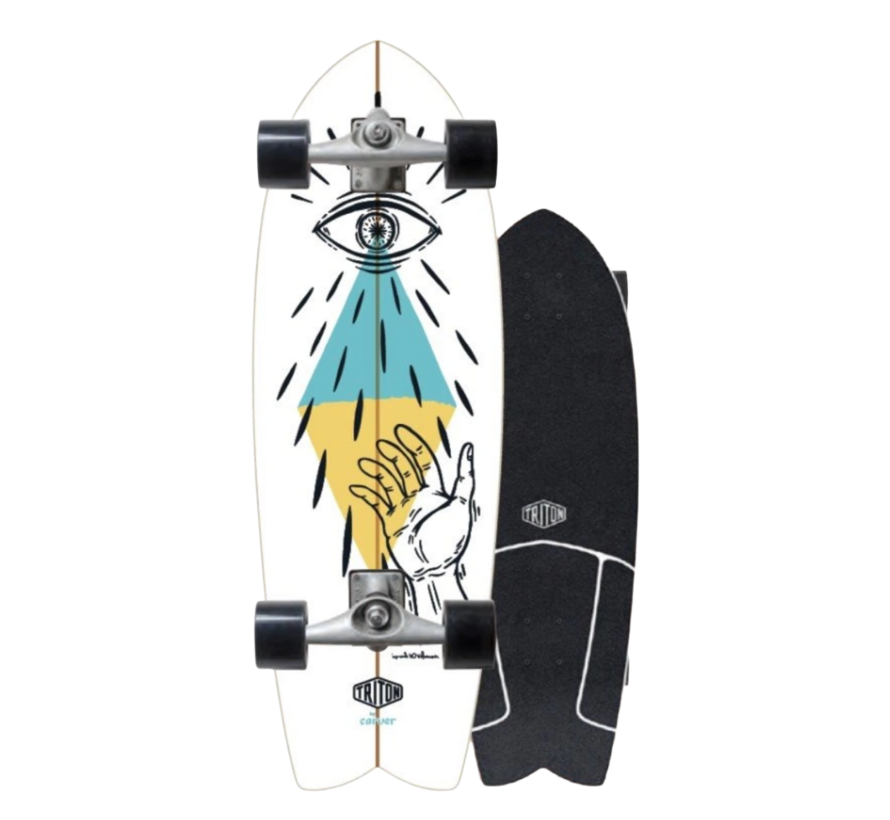 Deska Triton by Carver Surfskate 29 Guidance Surfskate w komplecie z truckami Carver CX, zapewniająca wrażenie surfowania na ulicy