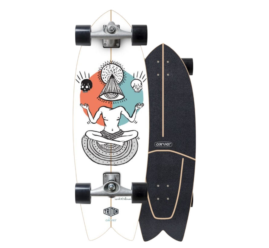Deska Triton by Carver CX Raw Surfskate 29.5 Equilibrium Surfskate w komplecie z truckami Carver CX Raw do treningu surfingu i carvingu