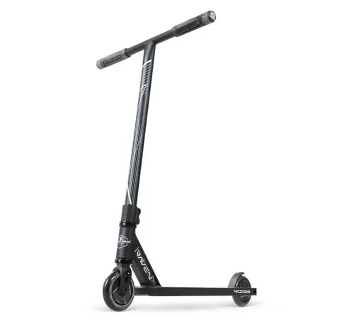 MGP Patinete acrobático MGP MG1 negro, ligero, para estilo libre, con ruedas de núcleo de aluminio de 110 mm y suspensión de compresión IHC.
