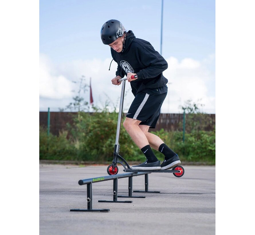 Riel de grind ajustable MGP de 99 pulgadas para multideporte, compatible con monopatín, patinete acrobático y patines en línea.