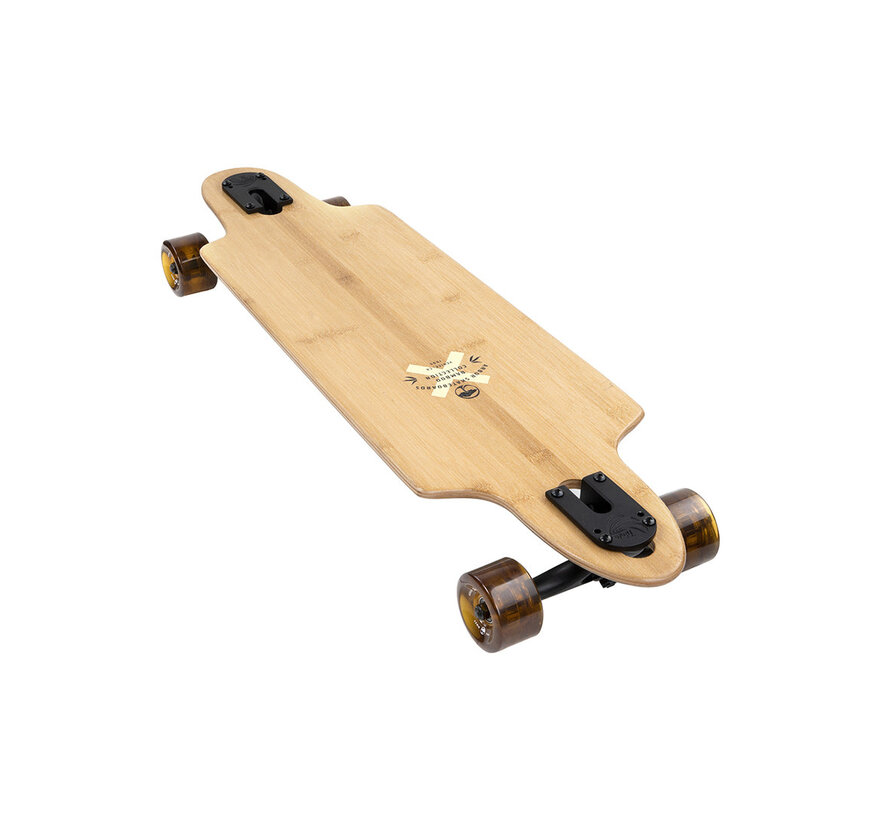 Arbor Bamboo Zeppelin White/Black 32 Longboard - complete Arbor cruiser/longboard voor cruisen en carven