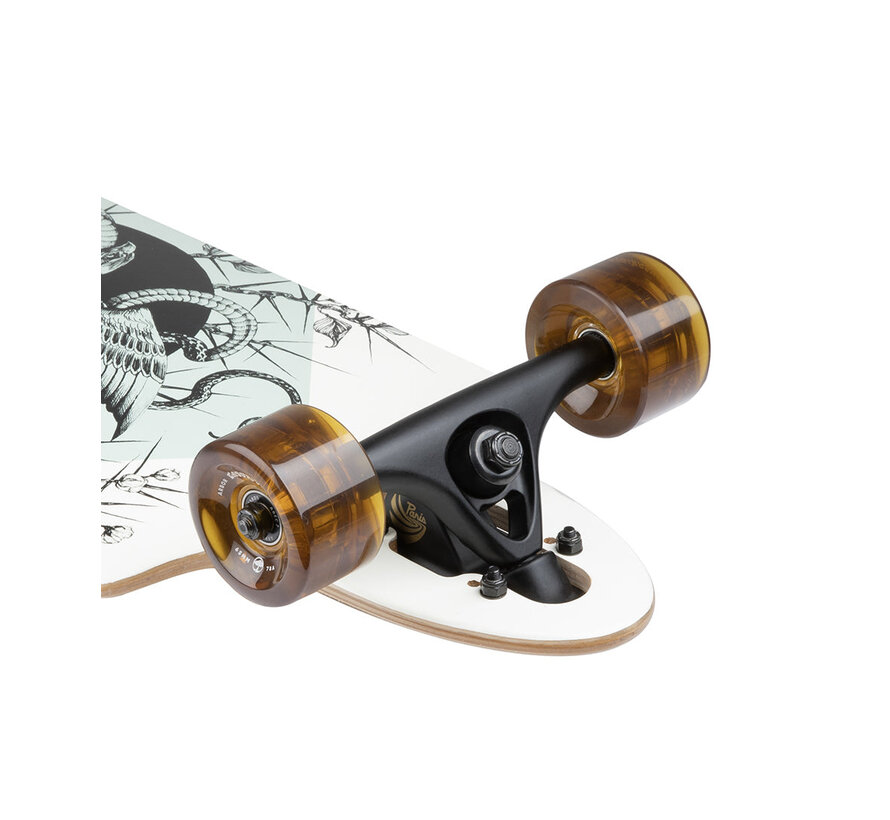 Arbor Bamboo Zeppelin White/Black 32 Longboard - complete Arbor cruiser/longboard voor cruisen en carven