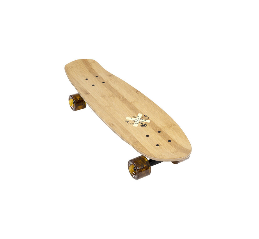 Arbor Bamboo Pocket Rocket White/Black 27 Cruiser - complete Arbor cruiser/longboard voor cruisen en carven