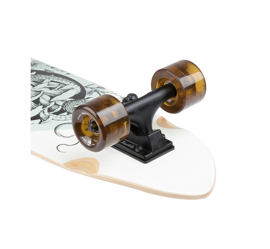 Arbor Bamboo Pocket Rocket White/Black 27 Cruiser - complete Arbor cruiser/longboard voor cruisen en carven