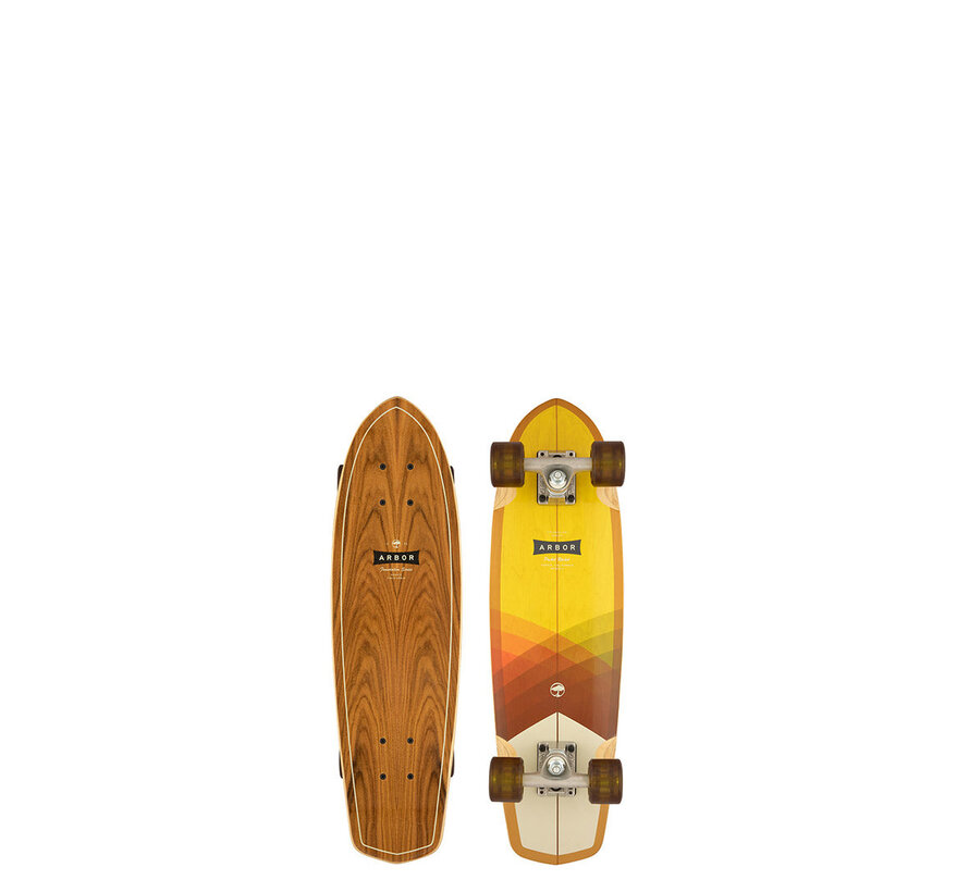 Arbor Foundation Pocket Rocket Geel 27" Cruiser - complete cruiser skateboard voor carving en cruising