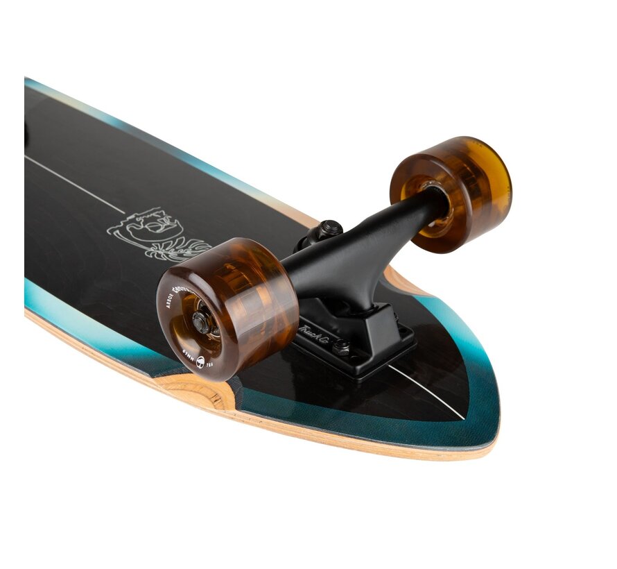 Arbor Groundswell Sizzler Zwart 30.5" Cruiser - complete cruiser skateboard voor carving en cruising