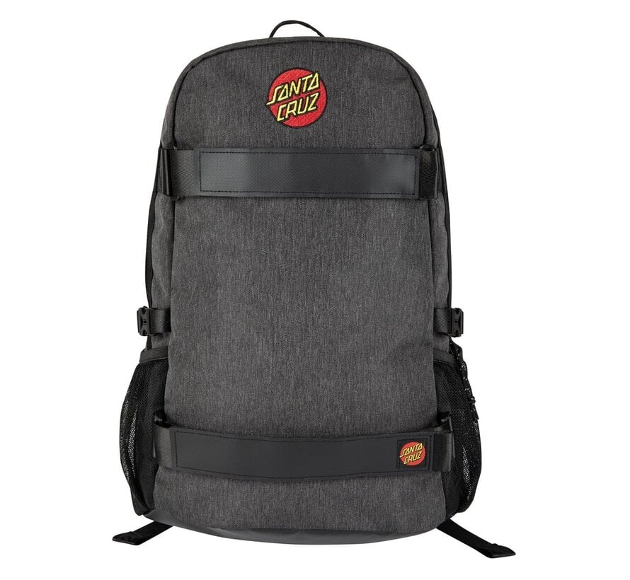 Santa Cruz Skatepack Classic Dot Emb Black - praktische tas met Santa Cruz skate stijl