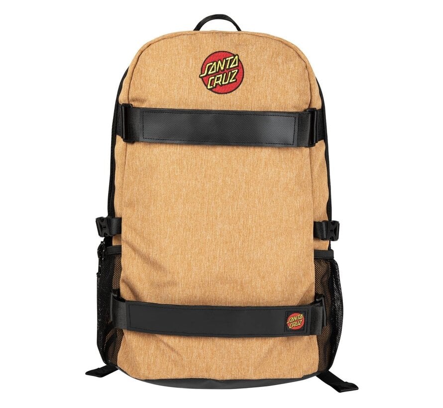 Santa Cruz Skatepack Classic Dot Emb Biscuit - praktische tas met Santa Cruz skate stijl