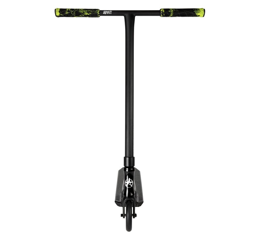 Addict Burner - Glitch Stuntstep Black/Black 520mm - complete stuntstep voor park en street
