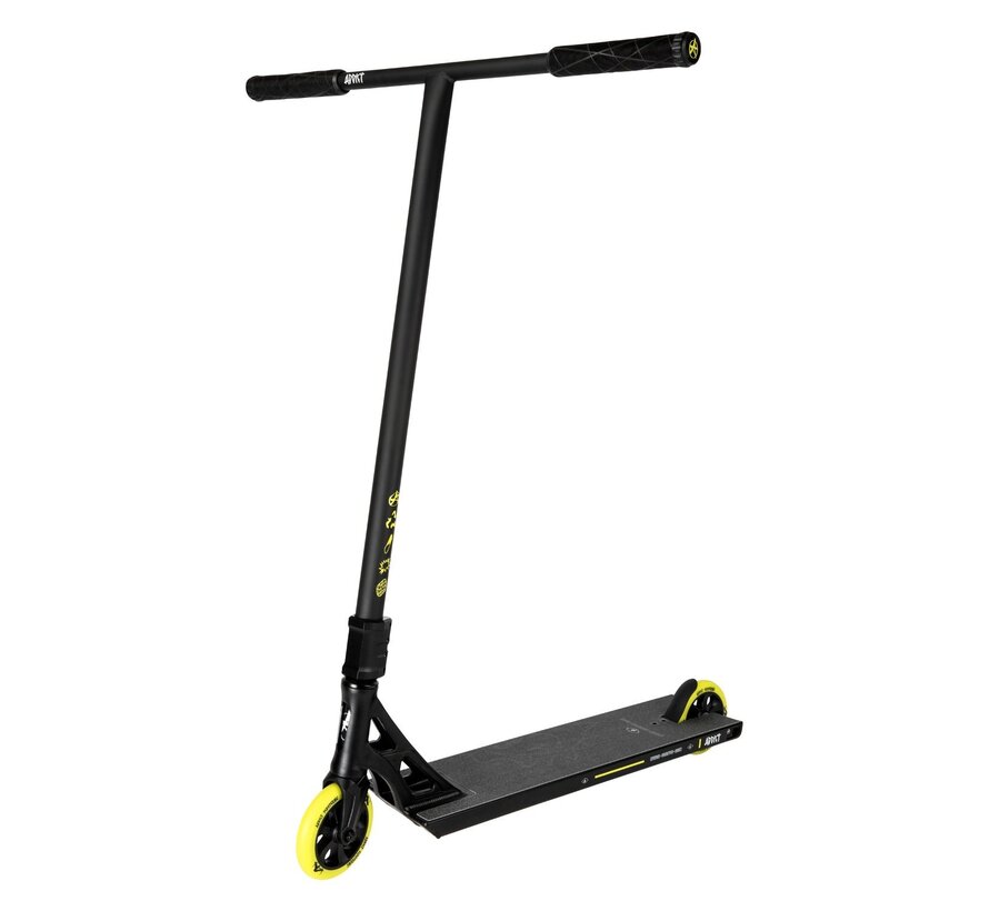 Addict Revenger - Pulse Stuntstep Black/Yellow 590mm - complete stuntstep voor park en street