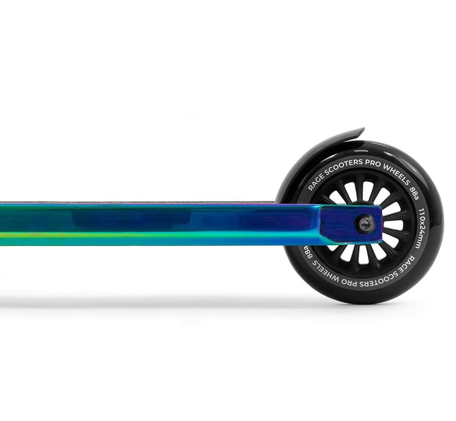 Rage One 110mm Neochrome Stunt Scooter - rage one 110mm neochrome scooter