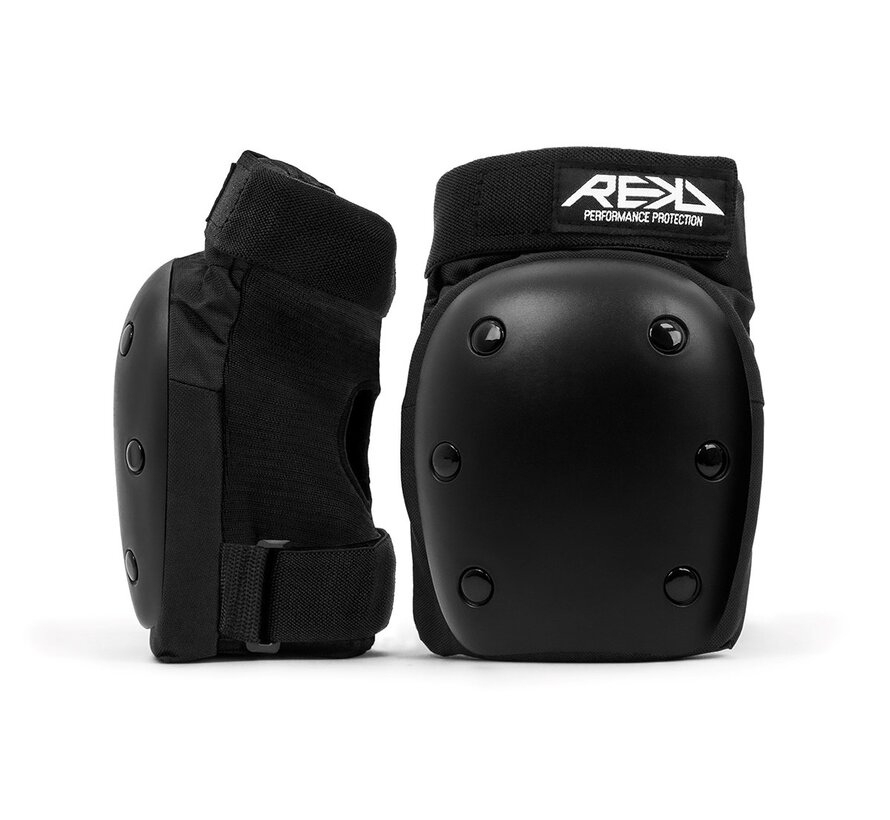 REKD Youth Heavy Duty Double Pad Set Zwart L - rekd youth heavy duty double pad set black l