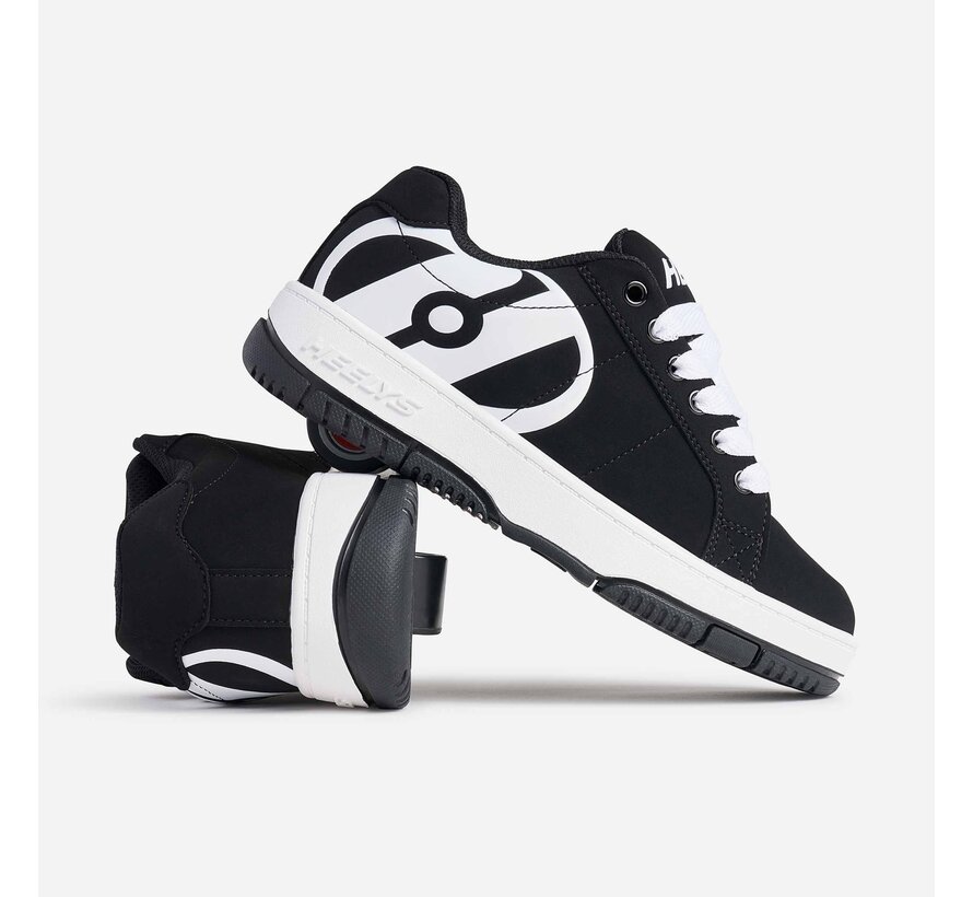 Heelys Kolect Zwart/Wit - comfortabele rolschoenen met sportieve look