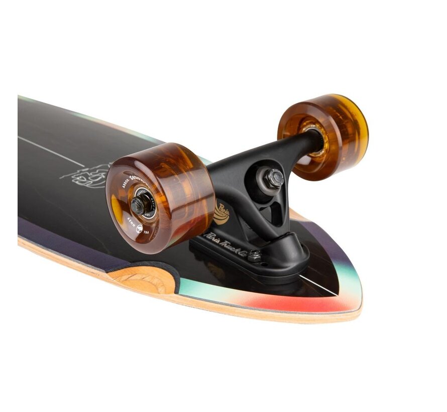 Arbor Groundswell Rally Black 30.5" Cruiser - complete cruiser skateboard for carving and cruising