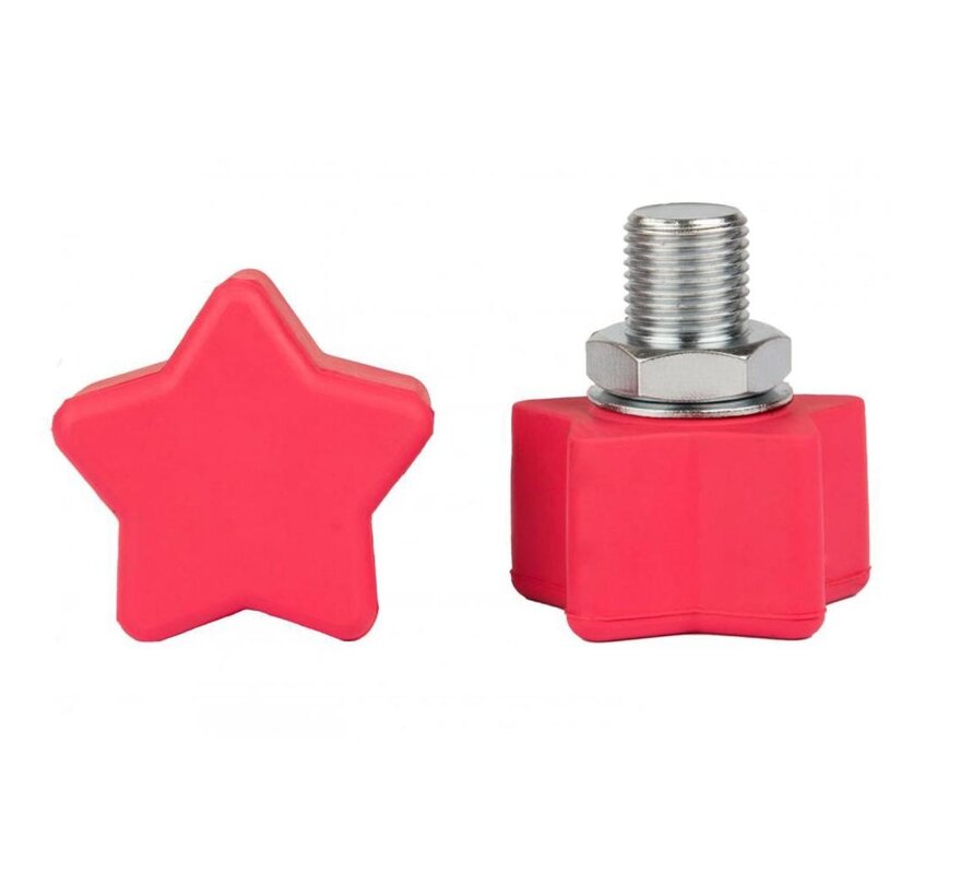 Rookie Toestop Star Adjustable 2 PK Pink - vervangende toestop set voor rolschaatsen