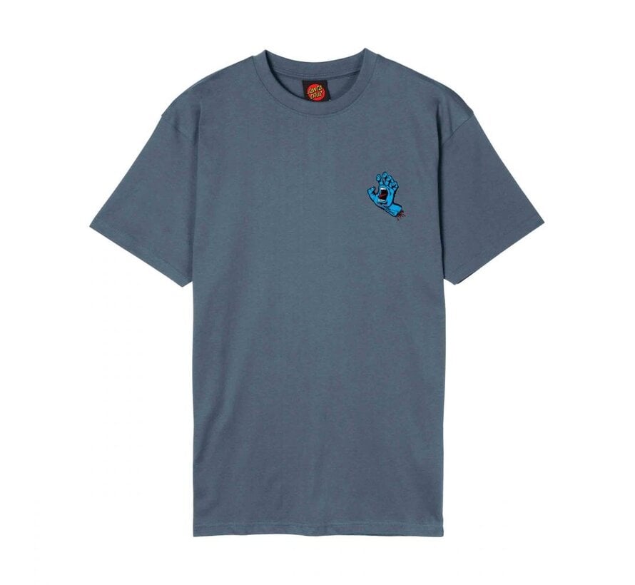 Santa Cruz Screaming Hand Chest T-Shirt Storm Grey - biologisch katoenen Santa Cruz skate T-shirt