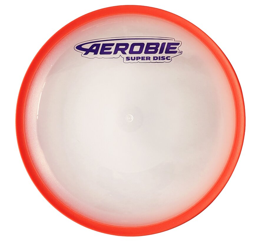 Disco da lancio Aerobie Super Disc da 24,5 cm con eccellenti caratteristiche di volo, ideale per la spiaggia, il parco e il tempo libero.