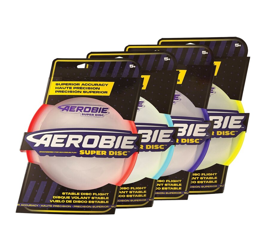 Aerobie Super Disc 24.5cm Throwing Disc with Excellent Flying Characteristics for Beach, Park, and Recreation