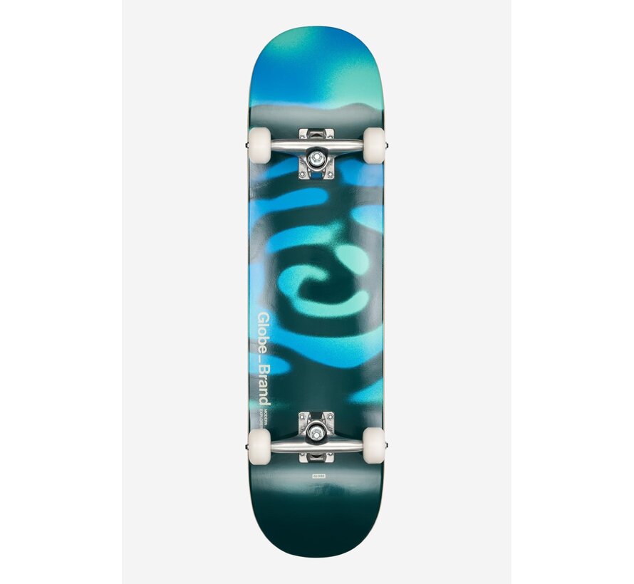 Globe G0 Pond 8.0 Complete Skateboard Blue/Green - ready-to-ride board with its own character