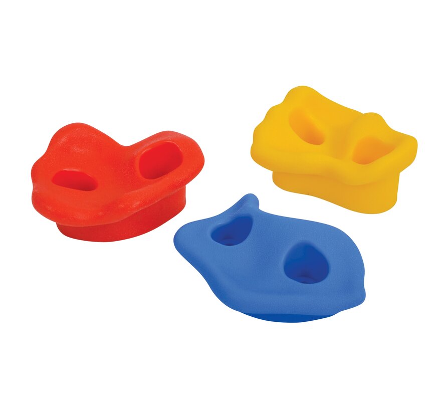 Juego de 12 presas de escalada Schildkröt para rocódromo, torre de juegos y casita de juegos.