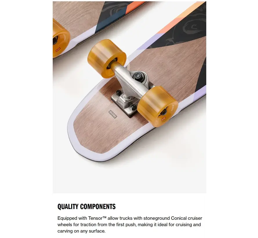 Globe Blazer XL 36" Longboard Dig It - una tavola pronta per essere usata, con un carattere tutto suo