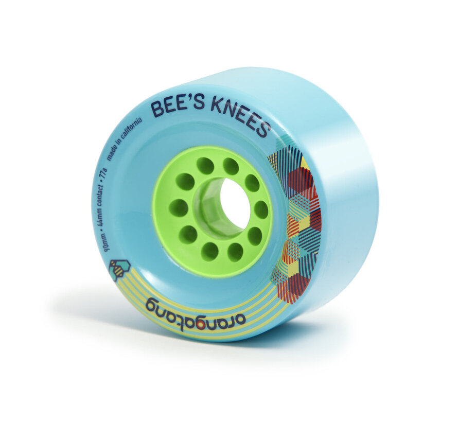 Orangatang Bees Knees 90mm Longboard Wielen Blue Set van 4 Downhill en Long Distance Wheels