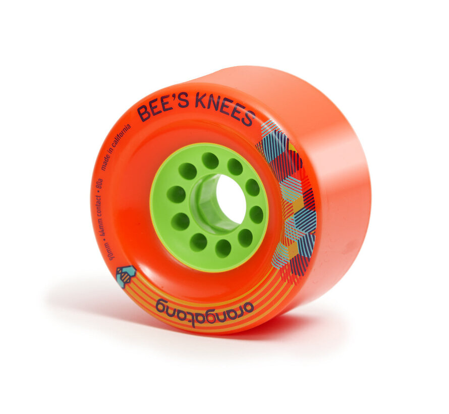 Orangatang Bees Knees 90mm Longboard Wielen Orange Set van 4 Downhill en Long Distance Wheels - Copy
