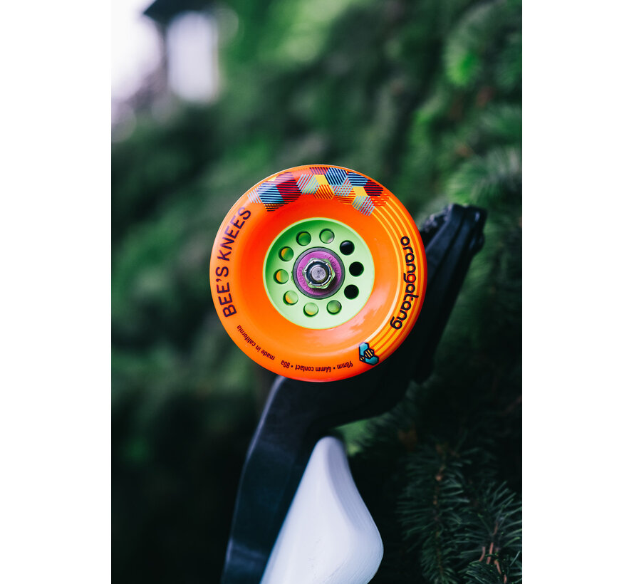 Orangatang Bees Knees 90mm Longboard Wielen Orange Set van 4 Downhill en Long Distance Wheels - Copy
