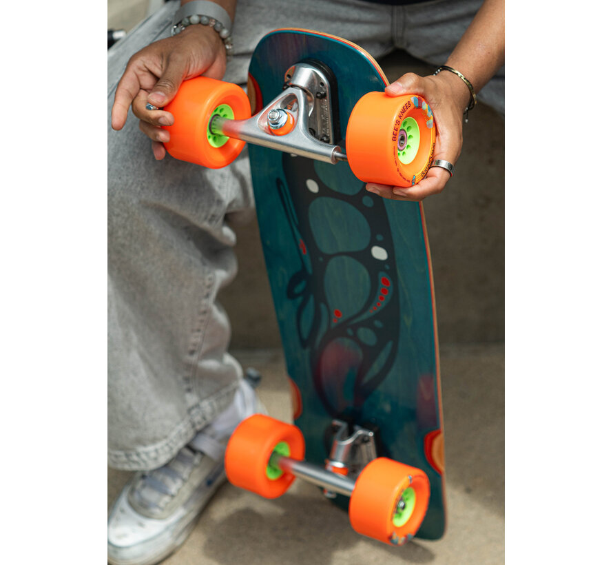 Roues de longboard Orangatang Bees Knees 90 mm orange, lot de 4, pour descente et longue distance - Copie
