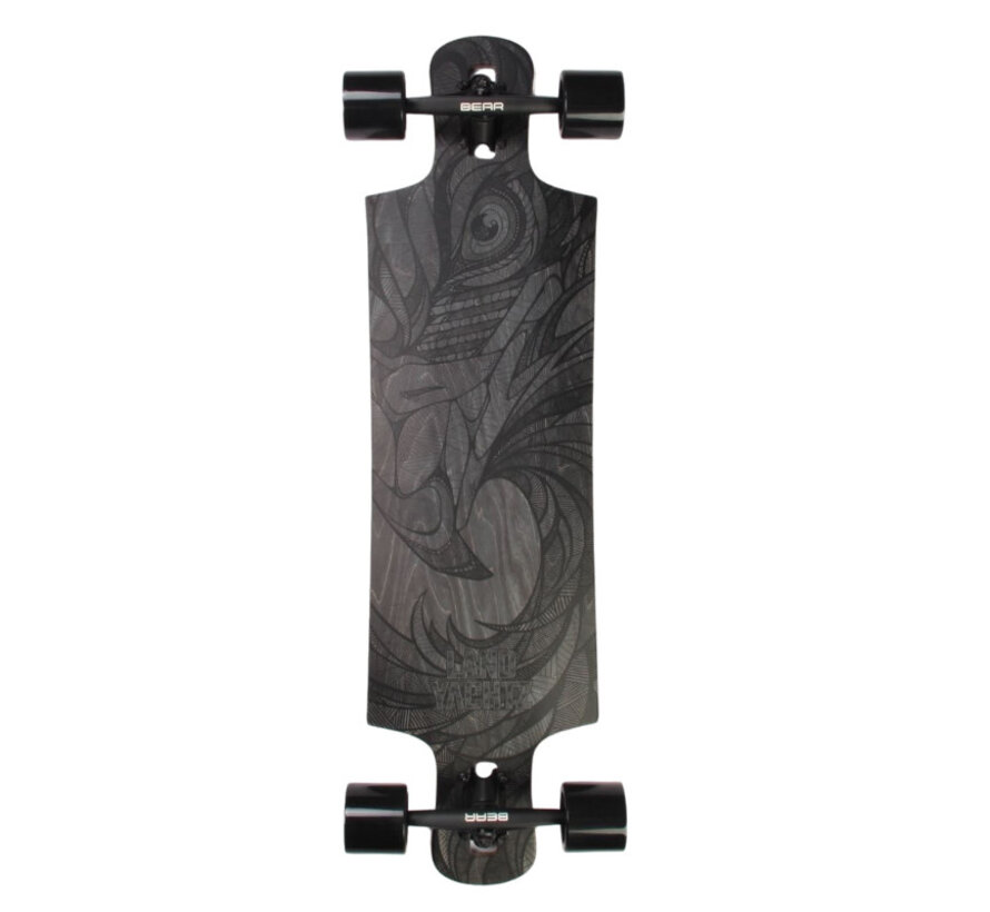Landyachtz Drop Hammer 36.5 Black Eagle Drop Through Longboard voor Cruisen, Carven en Freeride