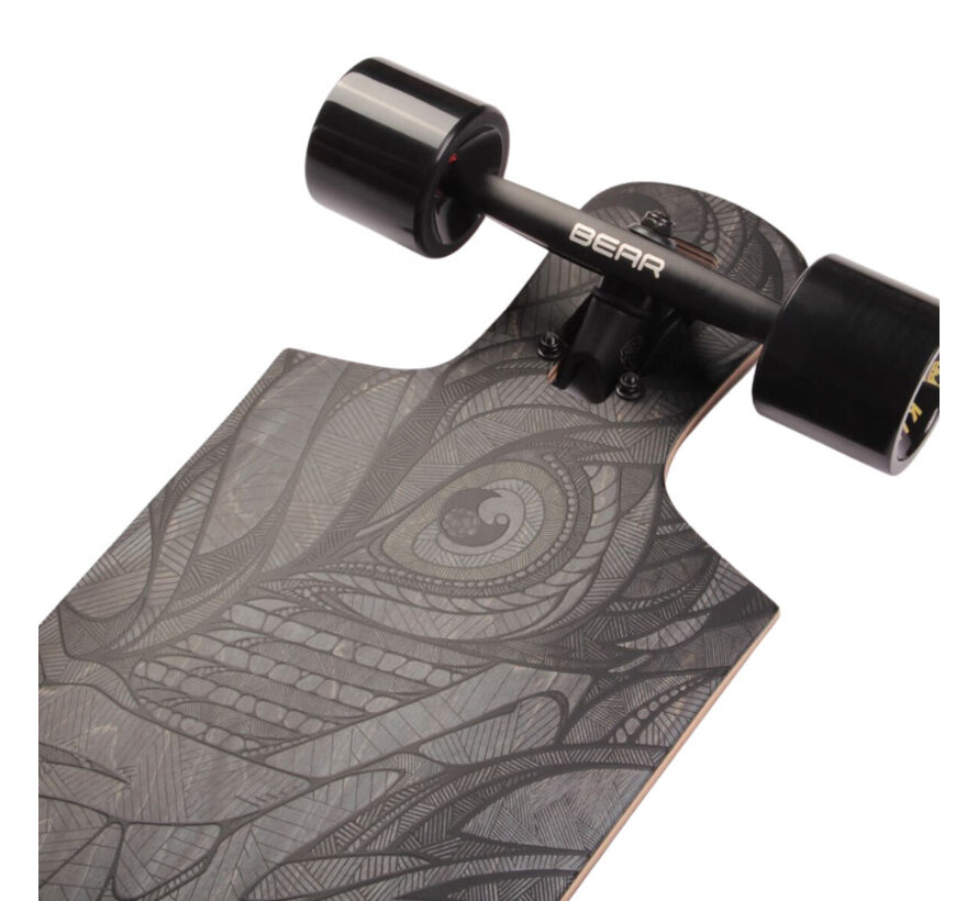 Landyachtz Drop Hammer 36.5 Black Eagle Drop Through Longboard voor Cruisen, Carven en Freeride