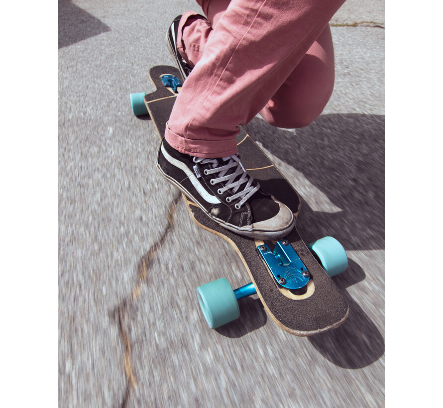 Orangatang Stimulus 70mm Longboard Wielen Blauw Set van 4 Freeride Wielen voor Slides, Cruisen en Carven