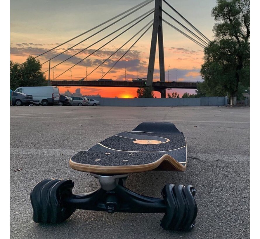 Juego de 4 ruedas Shark Wheels Recharge de 80 mm y 78A para longboard, color negro, ideales para paseos, patinetas eléctricas y una conducción cómoda.