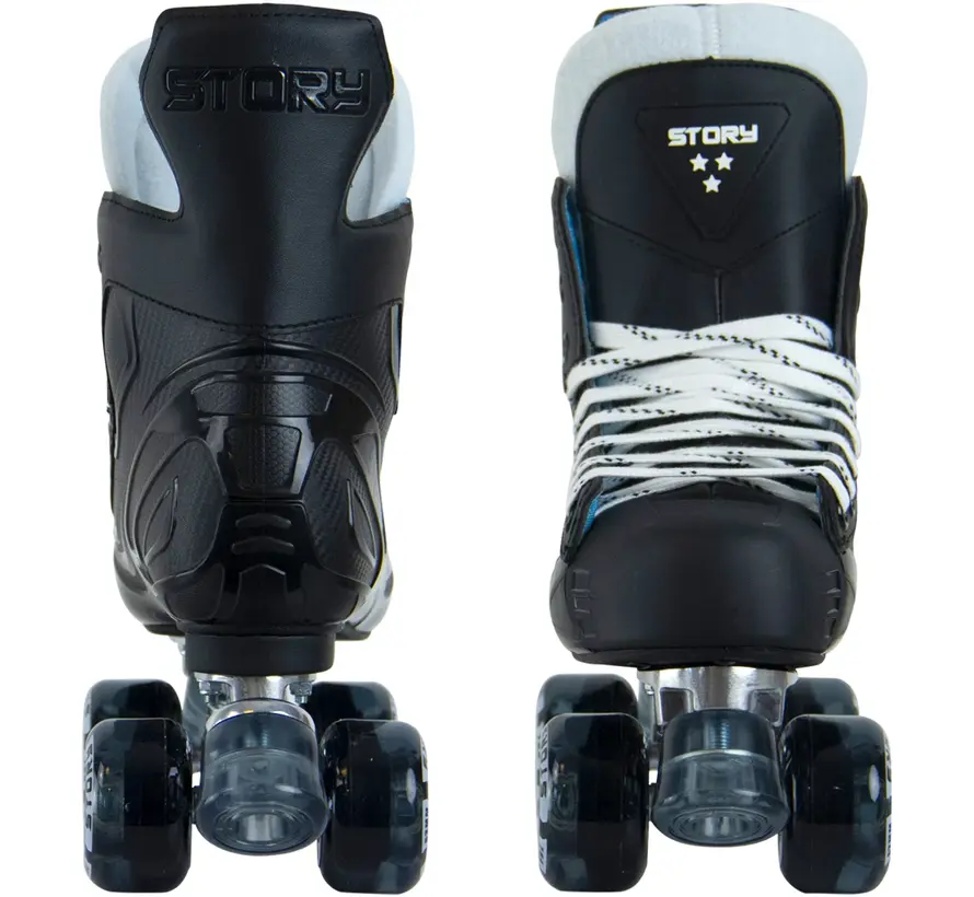 Story Elite Side-by-Side Rollschuhe – Premium-Quad-Rollschuhe mit maximaler Stabilität, Komfort und PU-Rollen für intensive Freizeit- und Allroundnutzung