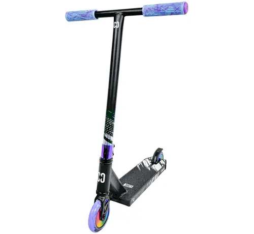 Core Trottinette freestyle CORE CB1 Mini Noir/Néochrome 71 cm avec roues de 110 mm, plateau en aluminium et compression IHC