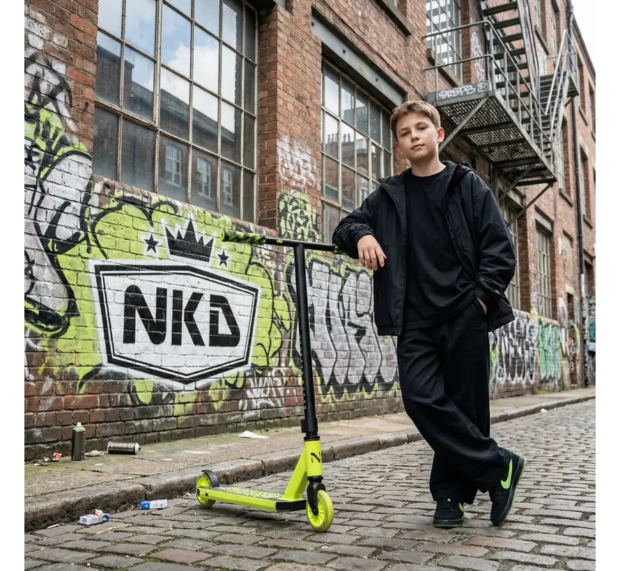 Patinete acrobático NKD Next Generation verde lima de 79,4 cm