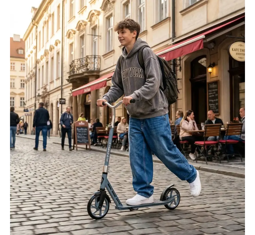Story Big Deck Commuter Scooter Szaro-Czarny 96-110 cm