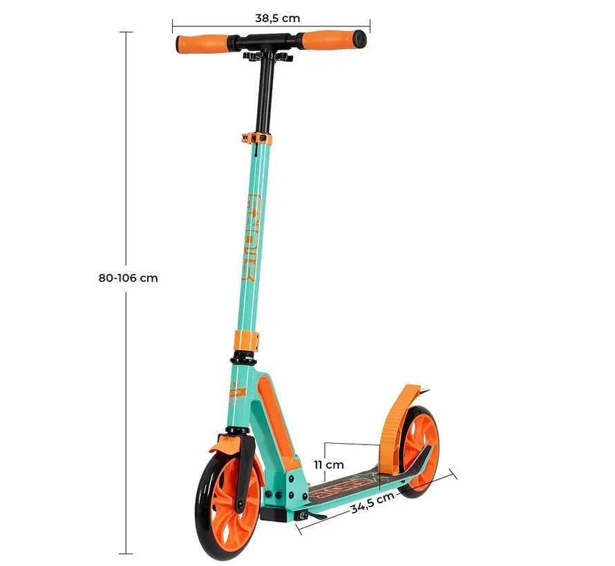 Story GO Deluxe Faltbarer Pendlerroller Mint/Orange 80-106 cm