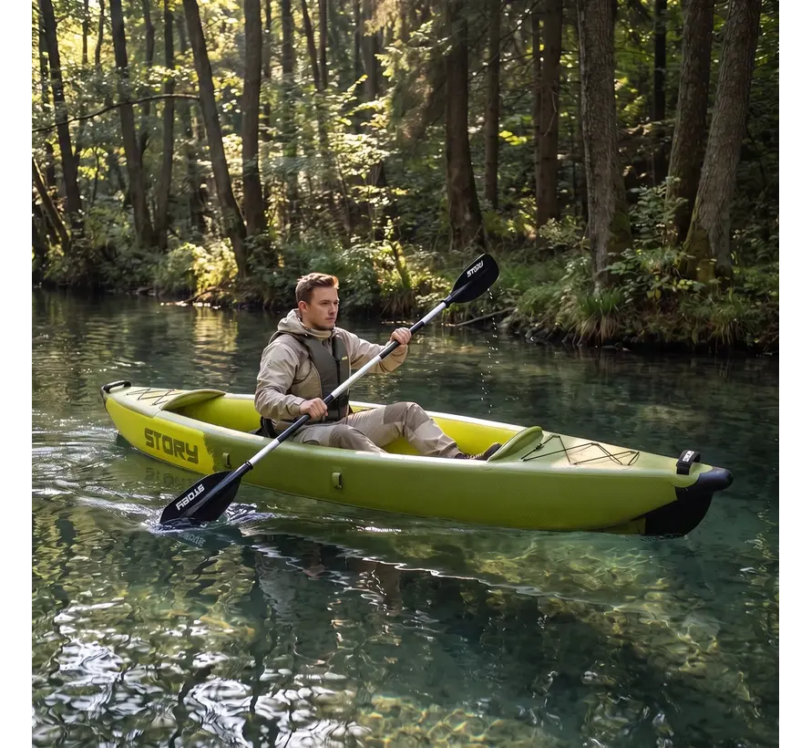 Story Division 1-Person Inflatable Kayak Camo Army 325 cm