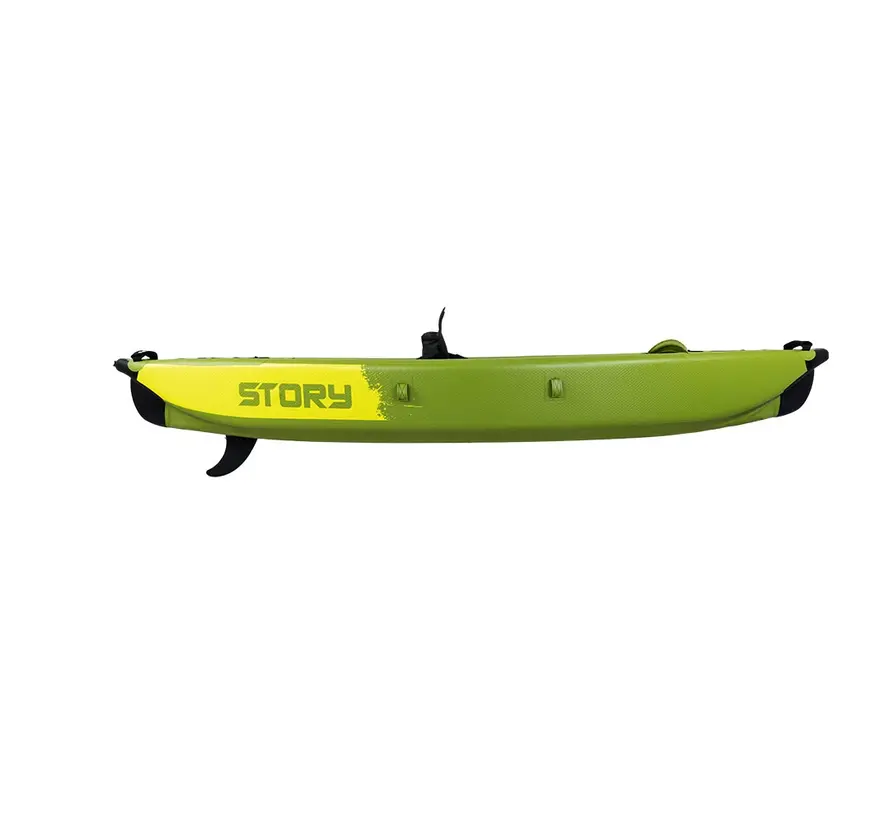 Kayak gonflable monoplace Story Division, camouflage militaire, 325 cm