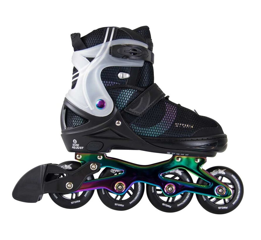 Patins à roues alignées Story Motion réglables Noir/Néochrome
