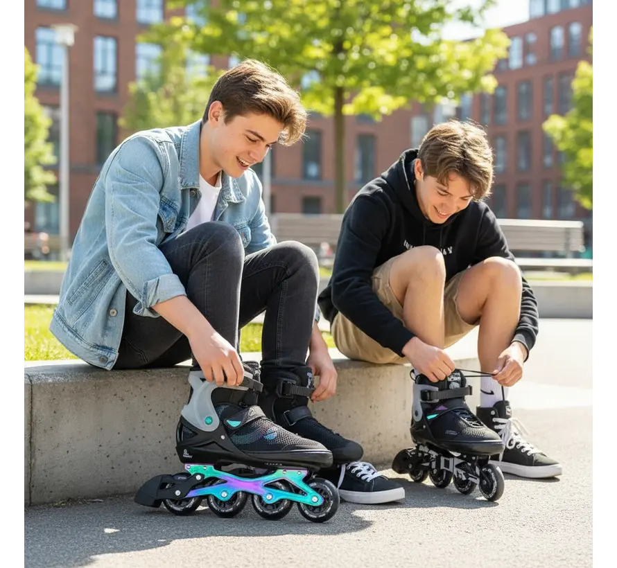 Story Motion Adjustable Inline Skates Black/Neochrome